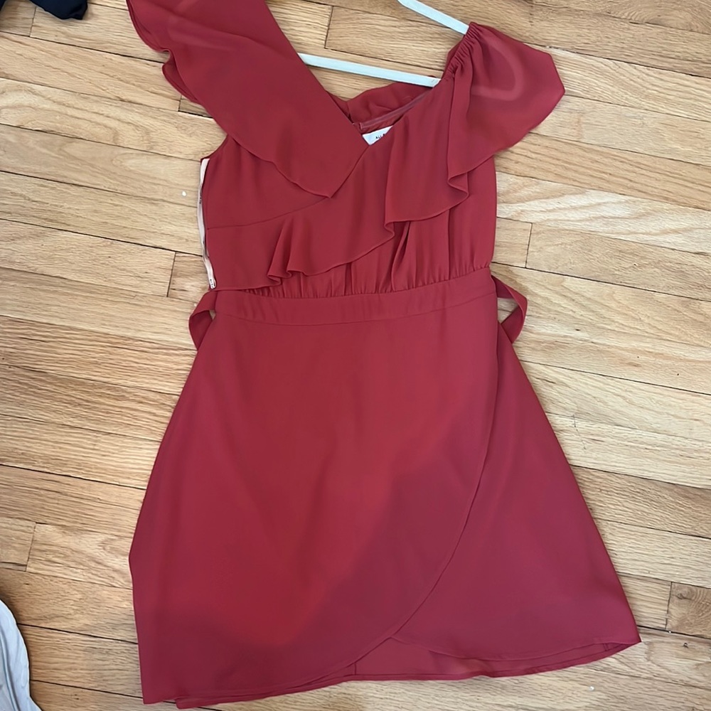 Coral mini dress
